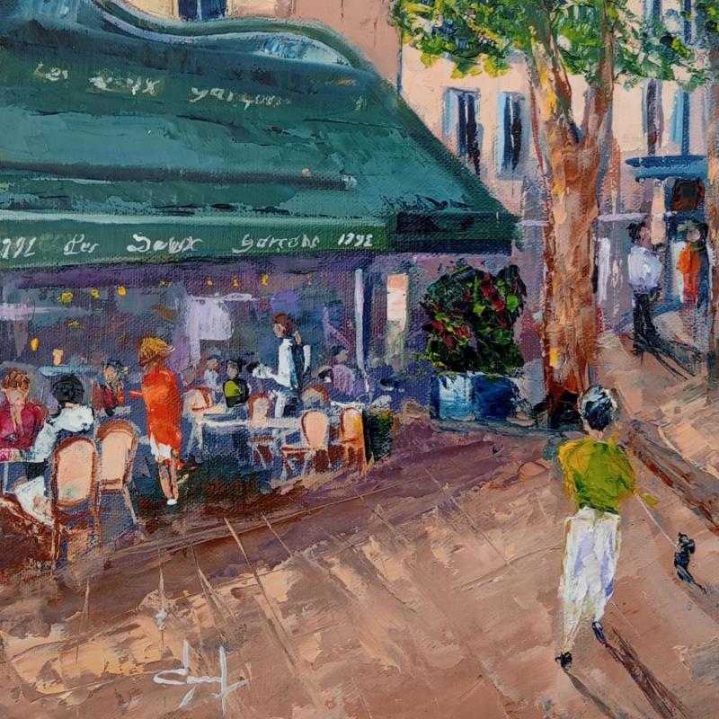 Painting Brasserie Les deux garçons à Aix en Provence  by Degabriel Véronique | Painting Impressionism Landscapes Urban Life style Oil