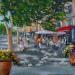 Painting En balade cours Mirabeau à Aix en Provence  by Degabriel Véronique | Painting Impressionism Landscapes Urban Life style Oil