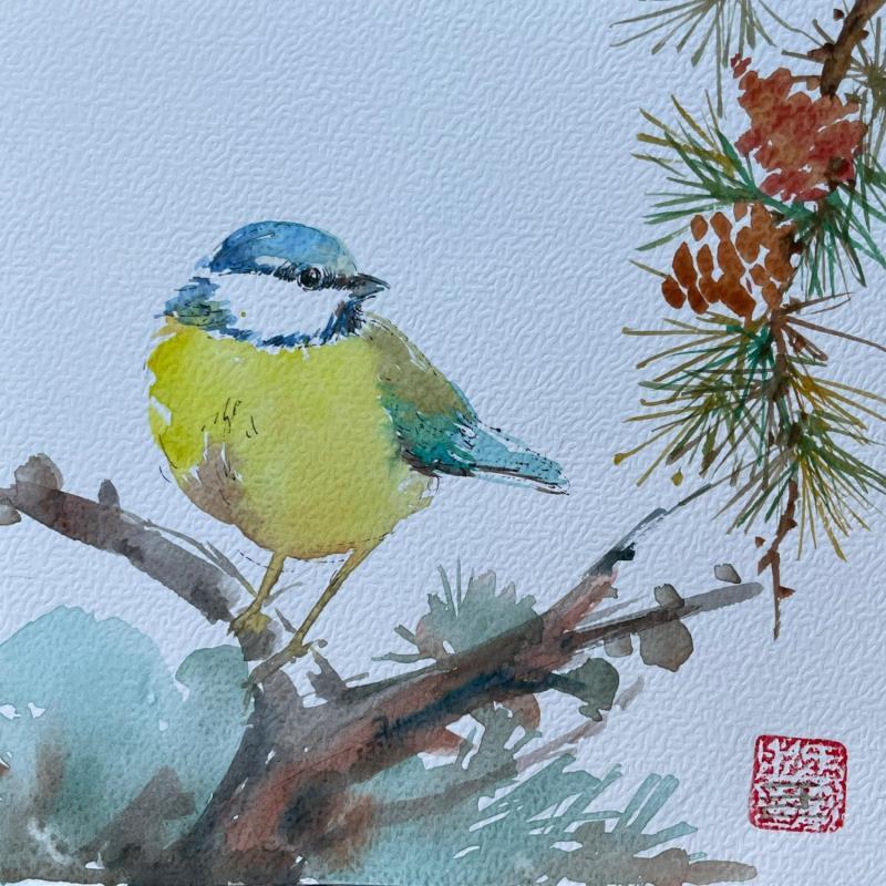 Painting F1 Bird  10019-20735-20240912-2 by Yu Huan Huan | Painting Figurative Nature Animals Watercolor Ink