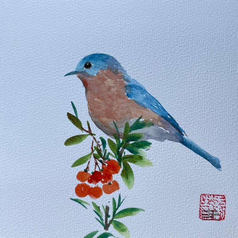 Painting F1 Bird  10019-20735-20240912-3 by Yu Huan Huan | Painting Figurative Ink, Watercolor Animals