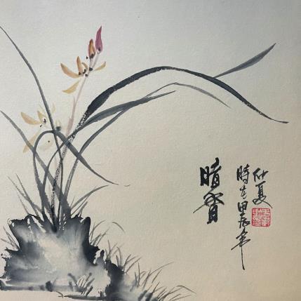 Painting F3 Orchid 10019-20735-20240912-12 by Yu Huan Huan | Painting Figurative Ink, Watercolor Nature