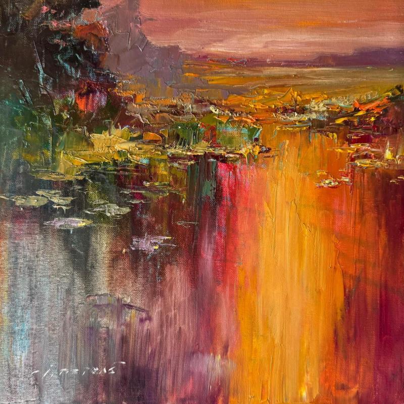 Painting F4 Beautiful Sunset 107-17018-20240913-16 by Petras Ivica | Painting Impressionism Landscapes Oil