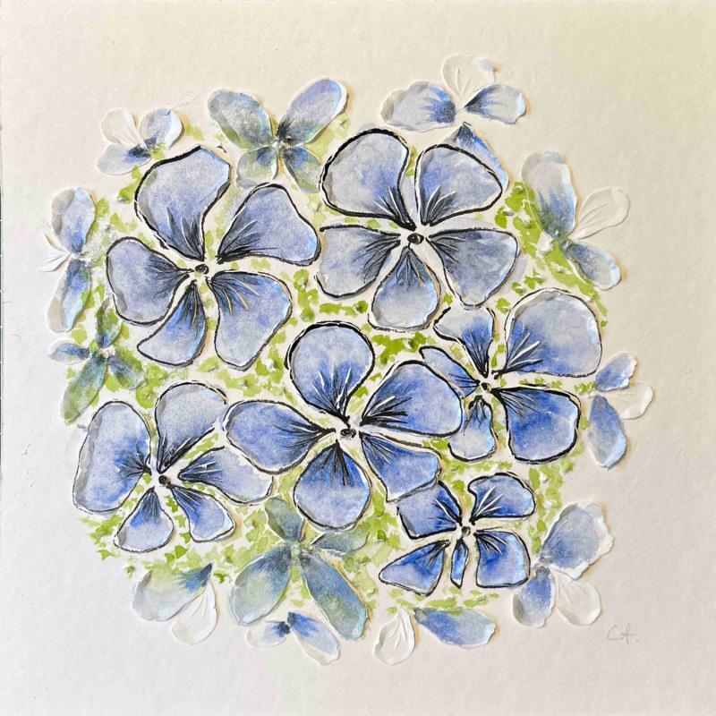 Peinture Blue Wave Hydrangea par Caitrin Alexandre | Tableau