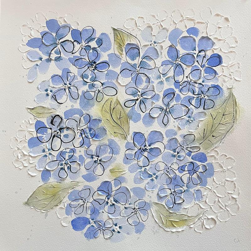 Gemälde Blue Hydrangeas von Caitrin Alexandre | Gemälde