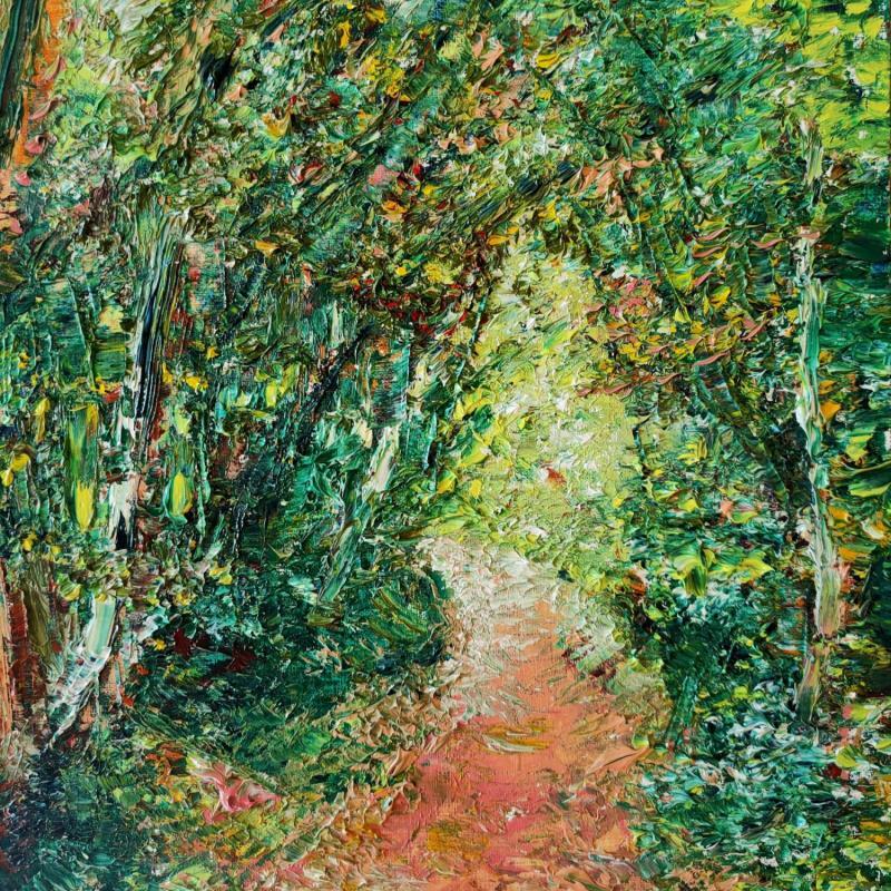 Painting Promenade forestière by Levesque Emmanuelle | Painting Oil