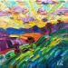 Painting Sunrise on the hills by Georgieva Vanya | Painting Figurative Landscapes Oil