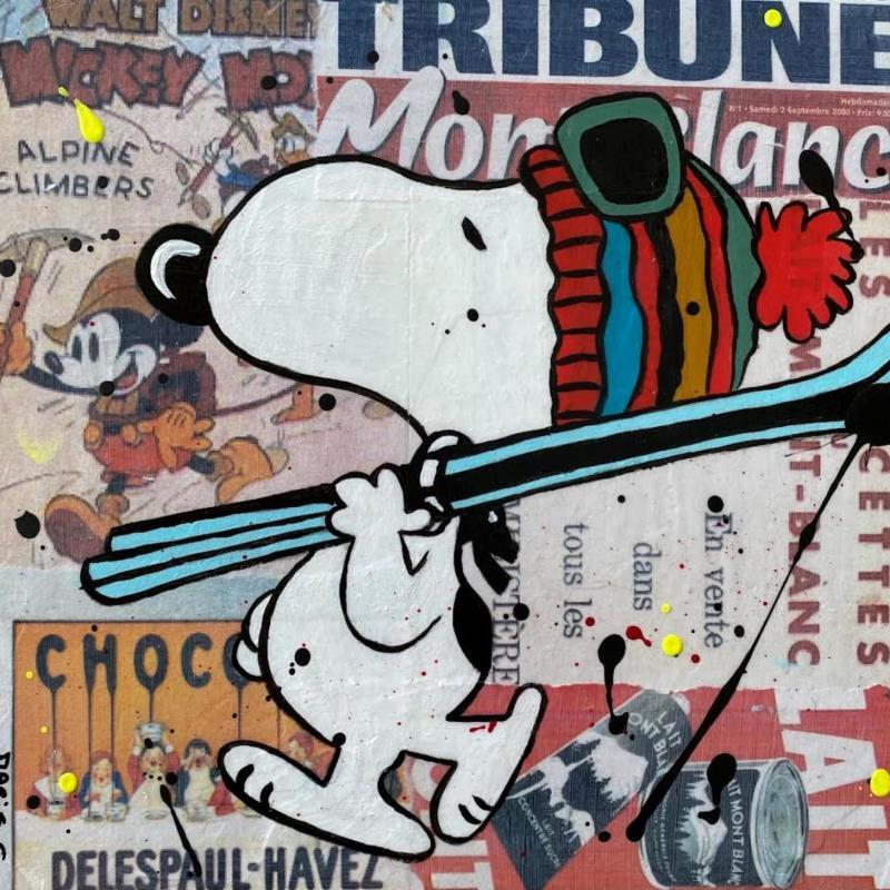 Peinture F2 Ski cool par Marie G.  | Tableau Pop-art Icones Pop Bois Acrylique Collage