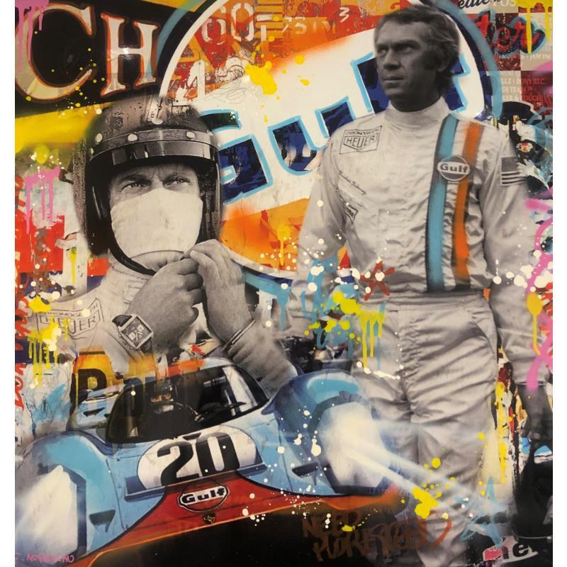 Painting Le Mans 1971 by Novarino Fabien | Painting Pop-art Graffiti Pop icons