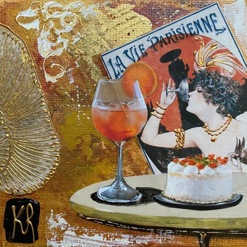 Peinture C’est la vie  par Romanelli Karine | Tableau Figuratif Urbain Scènes de vie Acrylique Collage