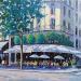 Painting BOULEVARD SAINT GERMAIN A PARIS by Euger | Painting Figurative Society Urban Life style Oil