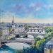 Peinture PARIS par Euger | Tableau Figuratif Paysages Urbain Scènes de vie Huile