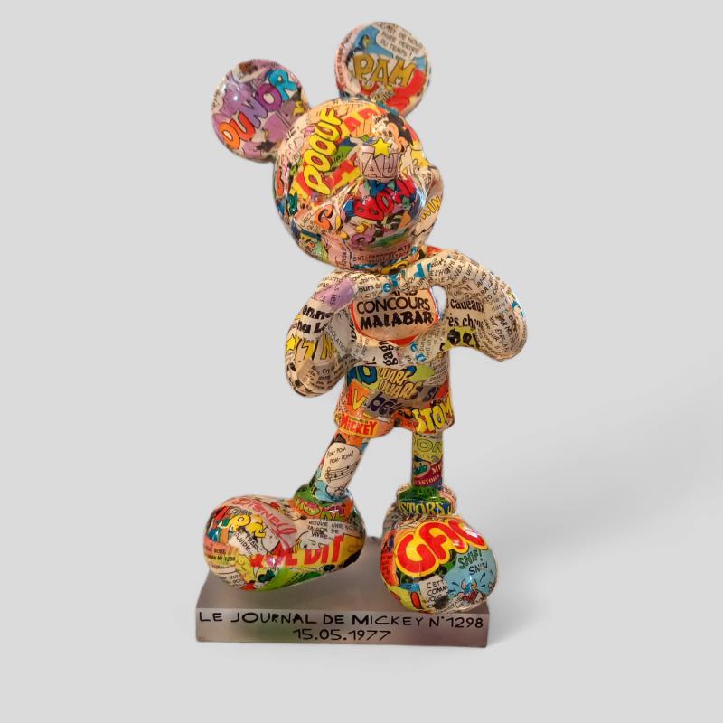 Skulptur Mickey 1298 von Atelier RingArt | Skulptur Pop-Art Harz, Papier Kinder, Kino, Pop-Ikonen