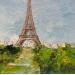 Painting Tour Eiffel by Daniel | Painting Impressionism Landscapes Oil