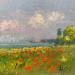 Peinture Coquelicots en baie par Daniel | Tableau Impressionnisme Paysages Huile