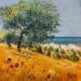 Painting Sur les hauteurs de Paros, Grèce by Daniel | Painting Impressionism Landscapes Oil