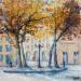 Peinture Paris l'automne par Daniel | Tableau Impressionnisme Paysages Huile