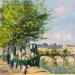 Painting Quai à Paris, les bouquinistes by Daniel | Painting Impressionism Landscapes Oil