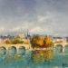 Peinture Paris, île de la Cité en automne par Daniel | Tableau Impressionnisme Paysages Huile