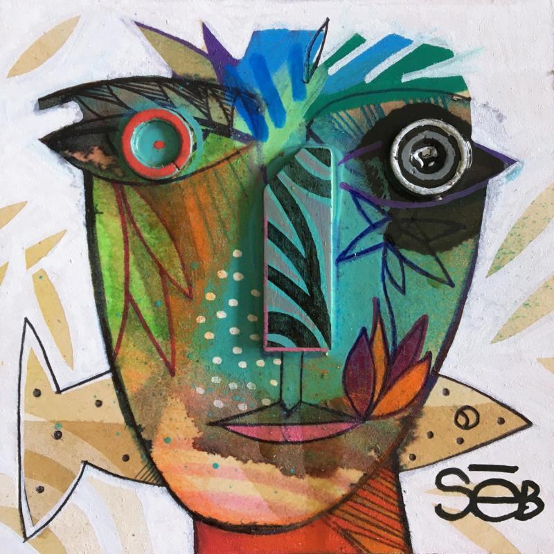 Painting Pakü by Seb | Painting Raw art Acrylic Animals, Nature, Portrait