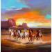 Painting Energy of the Sunset by Bond Tetiana | Painting Figurative Animals Oil