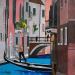 Painting Le Gondolier by Du Planty Anne | Painting Figurative Urban Acrylic