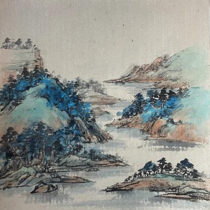 Painting Colorful world by Yu Huan Huan | Painting Figurative Ink, Watercolor Landscapes
