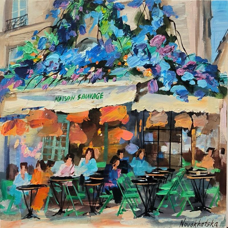 Peinture Maison Sauvage par Novokhatska Olga | Tableau Figuratif Urbain Huile Acrylique