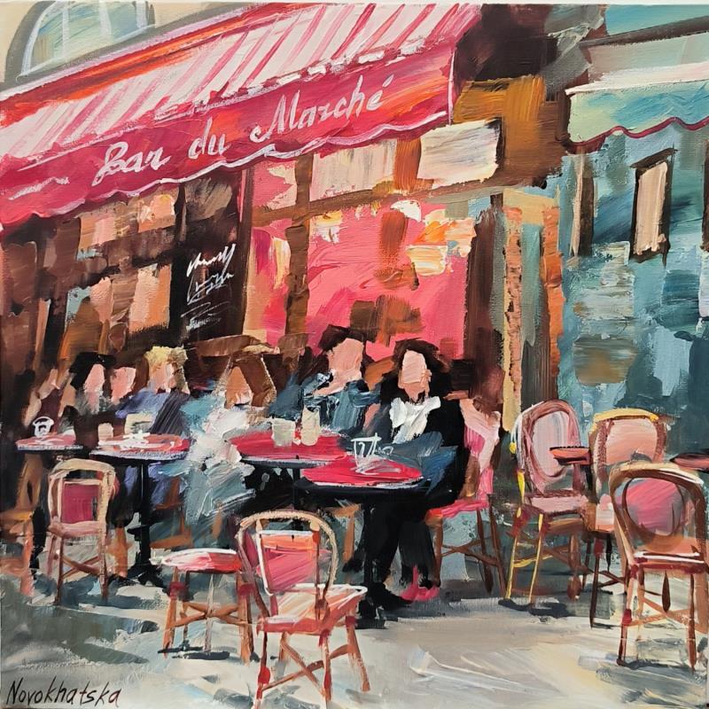 Peinture Bar du Marché par Novokhatska Olga | Tableau Figuratif Acrylique, Huile Urbain