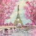 Peinture Tour Eiffel au printemps par Lallemand Yves | Tableau Figuratif Urbain Acrylique