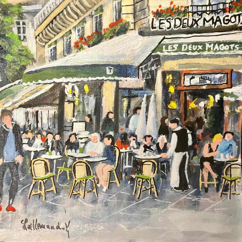 Gemälde Les Deux Magots von Lallemand Yves | Gemälde Figurativ Urban Acryl