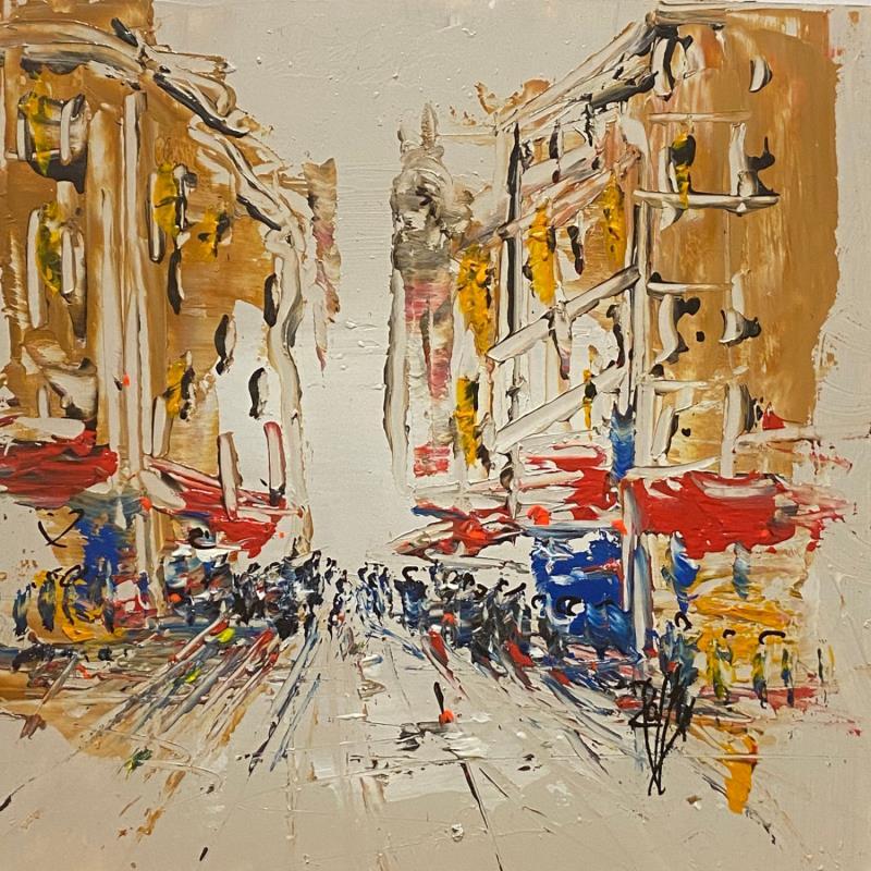 Painting En ville by Raffin Christian | Painting Figurative Urban Oil