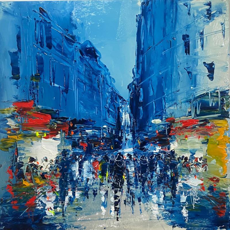 Peinture Nocturne par Raffin Christian | Tableau Figuratif Urbain Huile