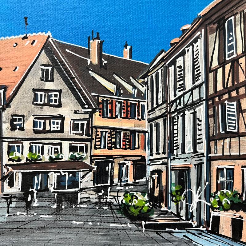 Peinture Ruelles pavées de Strasbourg par Touras Sophie-Kim  | Tableau Réalisme Natures mortes Huile