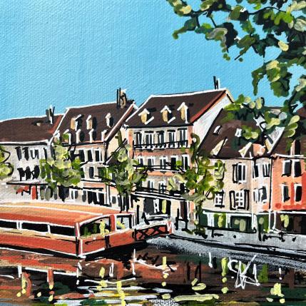 Painting Fin de journée sur les quais Strasbourgeois by Touras Sophie-Kim  | Painting Realism Oil Still-life