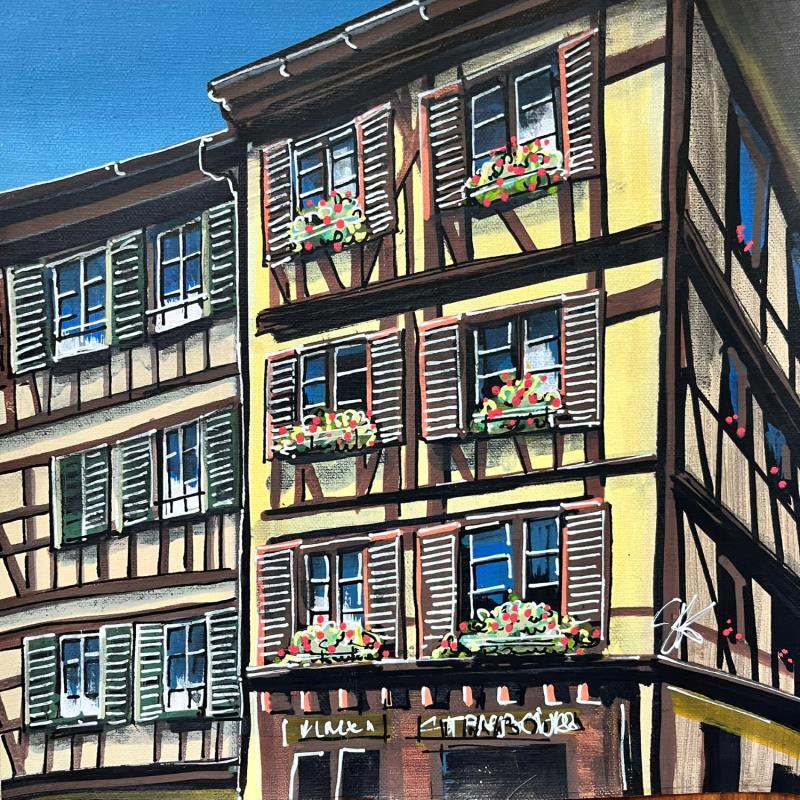 Painting Maison Strasbourgeoise, Au Vieux Strasbourg by Touras Sophie-Kim  | Painting Realism Landscapes Urban Architecture Acrylic