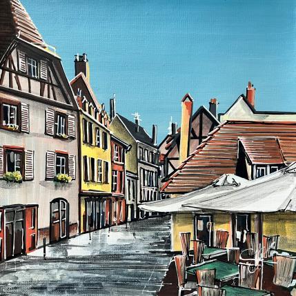 Painting A travers les ruelles de Strasbourg by Touras Sophie-Kim  | Painting Realism Acrylic Architecture, Landscapes, Urban