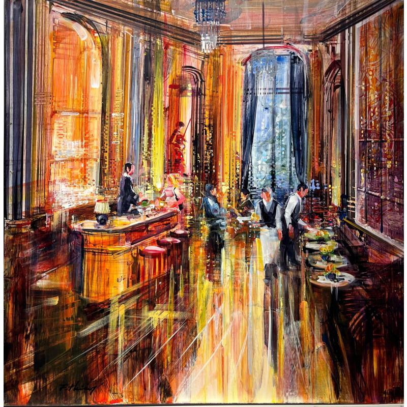 Peinture Un drink au palace par Frédéric Thiery | Tableau Figuratif Acrylique