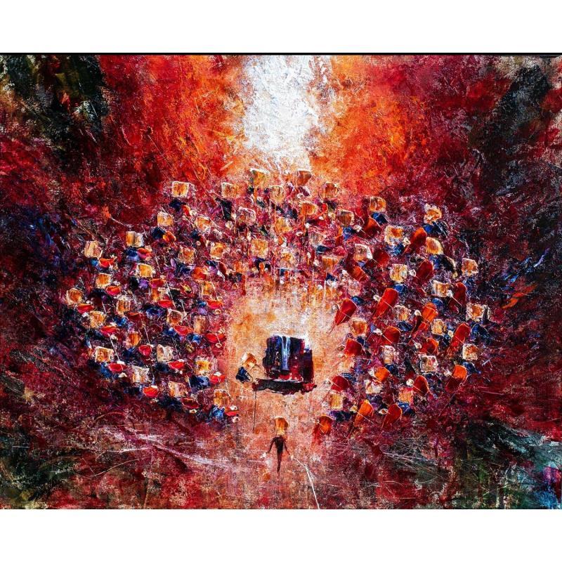 Painting Concert baroque rouge flamboyant by Reymond Pierre | Painting Figurative Oil Music