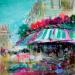 Painting Café Florian  by Solveiga | Painting Impressionism Urban Life style Architecture Acrylic