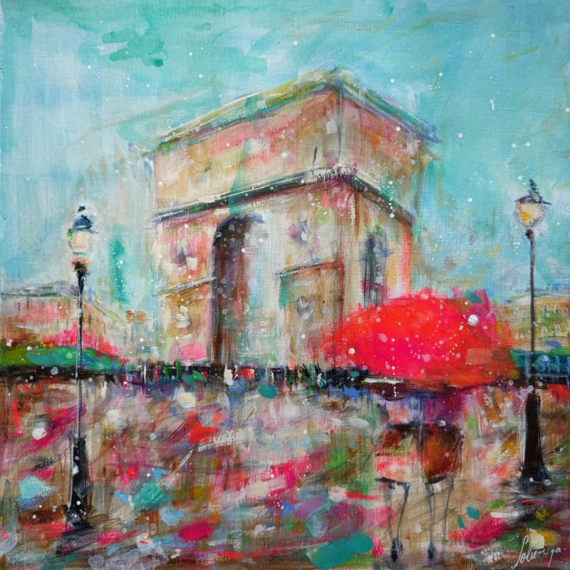 Painting Étoile parisienne  by Solveiga | Painting Subject matter Acrylic Architecture, Life style, Urban