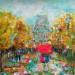 Painting In the Tuileries  by Solveiga | Painting Impressionism Landscapes Life style Architecture Acrylic