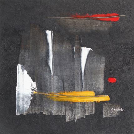 Painting Entre gris clair et gris foncé by Gaultier Dominique | Painting Abstract Oil Minimalist