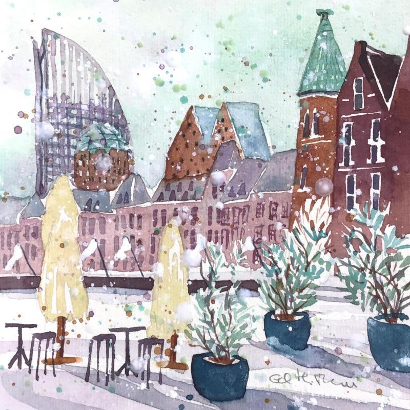 Painting NO.  24261  THE HAGUE  PLAATS by Thurnherr Edith | Painting Subject matter Watercolor Urban