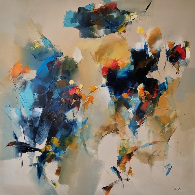 Peinture Excellent dimanche a vous! par Virgis | Tableau Abstrait Minimaliste Huile