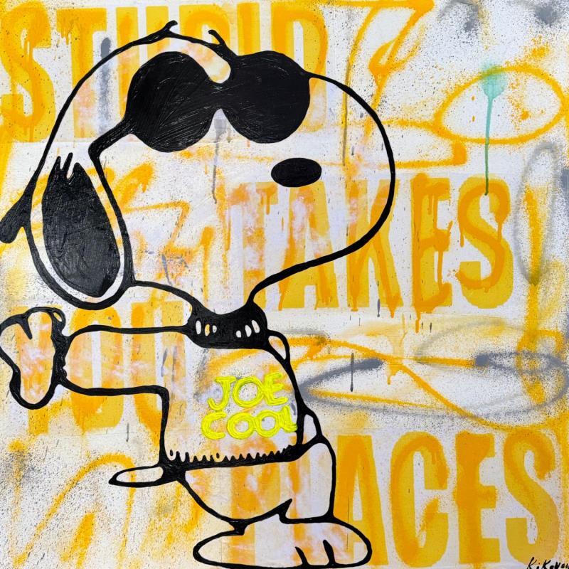 Gemälde snoopy cool  von Kikayou | Gemälde Pop-Art Graffiti Acryl Collage