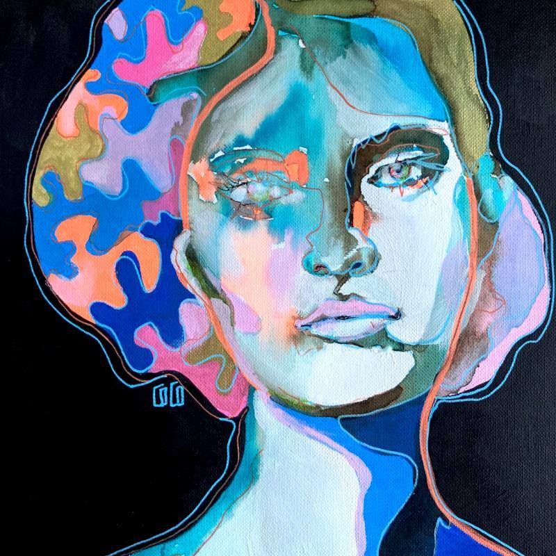 Painting « Nuitdeseptembre » by Coco | Painting Figurative Acrylic Pop icons, Portrait