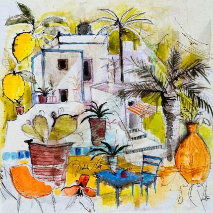 Peinture saveur agrumes par Colombo Cécile | Tableau Art naïf Acrylique, Aquarelle, Collage, Encre, Pastel Nature, Paysages, Scènes de vie