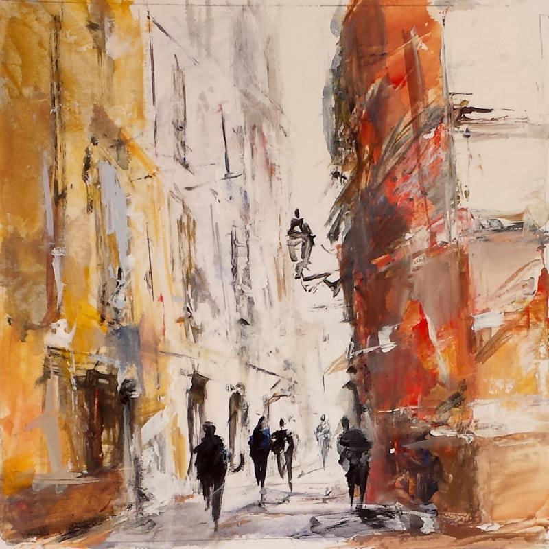 Peinture un passage dans le vieux nice par Poumelin Richard | Tableau Figuratif Huile