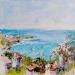 Painting Vue sur la baie de Villefranche by Poumelin Richard | Painting Figurative Landscapes Oil Acrylic