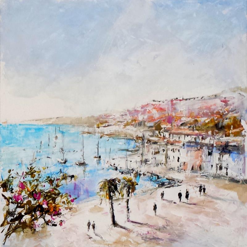 Painting Villefranche by Poumelin Richard | Painting Figurative Landscapes Oil Acrylic